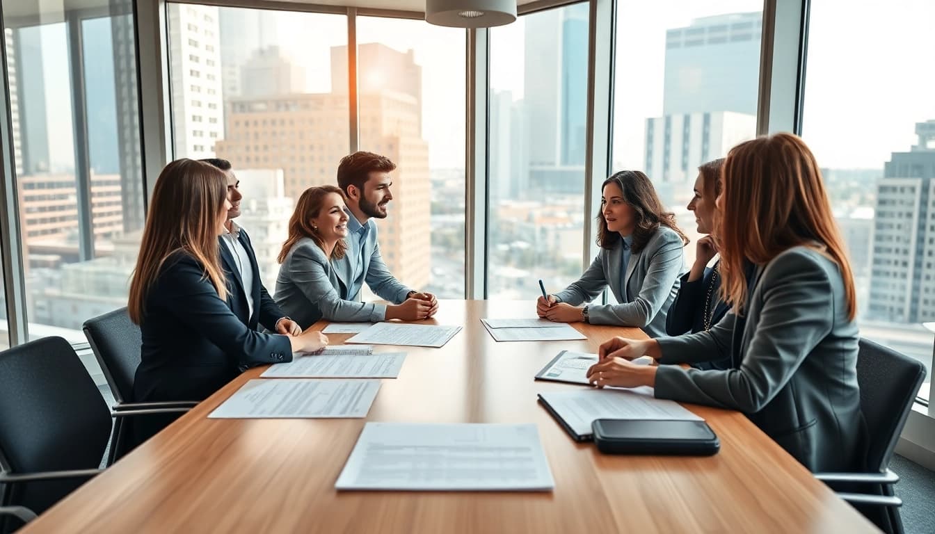 Engaging discussion on Title Insurance Services within a professional setting.