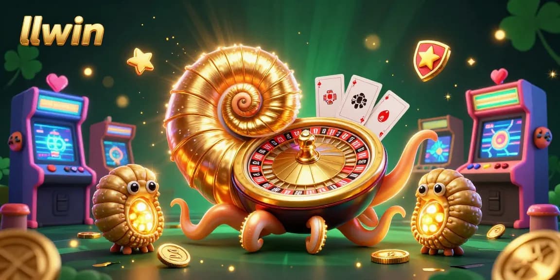 Engage in thrilling gaming at llwin with vibrant casino elements and animated characters.