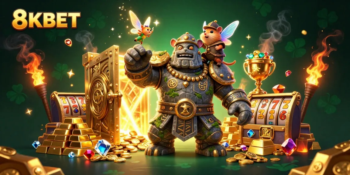 Experience thrilling wins at 8KBET with our exciting slot games amidst enchanting characters.