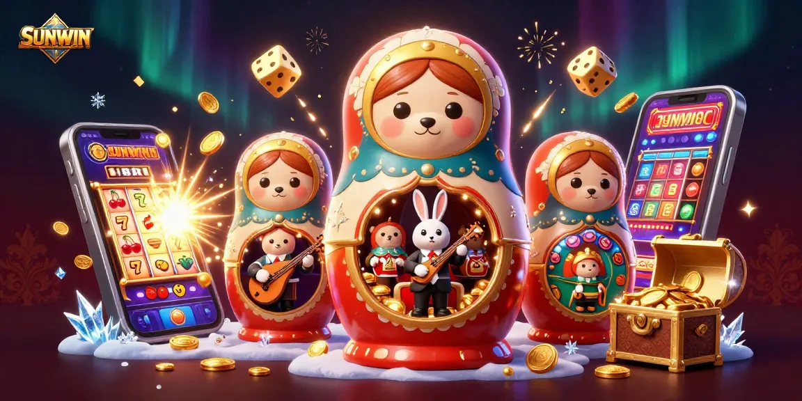SUNWIN unleashing winning opportunities with vibrant casino-themed characters and interactive elements.