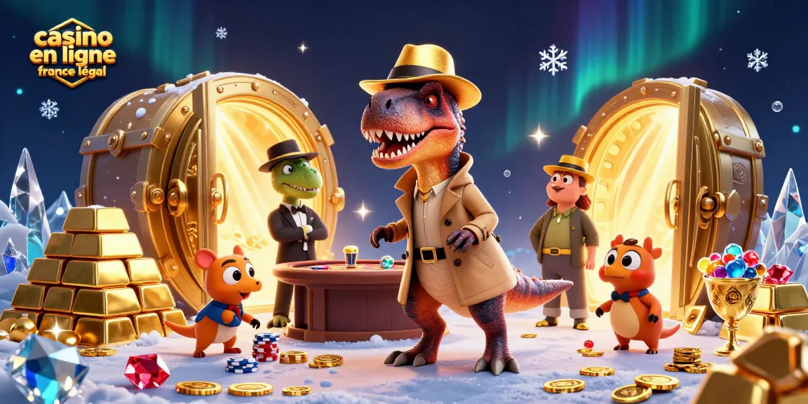 Découvrez l'univers des jeux de casino en ligne France légal avec des dinosaures animés.