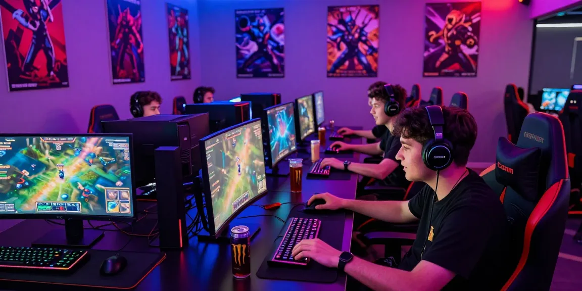 Pengalaman bermain di https://www.acdctees.com, gamer di lounge gaming modern dengan teknologi canggih.
