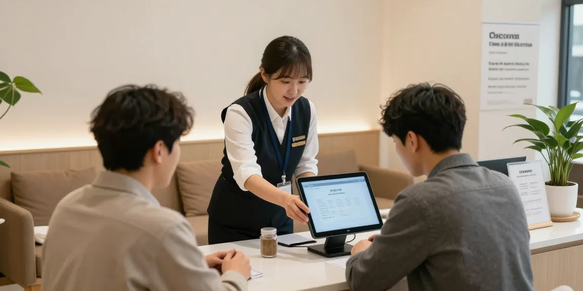 천안오피 서비스 제공 공간의 따뜻한 분위기와 직원의 친절한 안내 모습