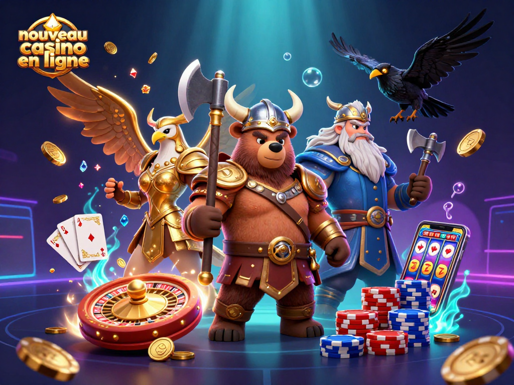 Le nouveau casino en ligne présente un ours viking et une aigle valkyrie entourés de jeux captivants.