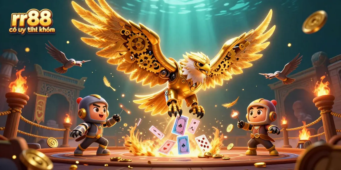 Experience the thrilling action of RR88 có uy tín không with vibrant casino gaming elements in this 3D illustration.