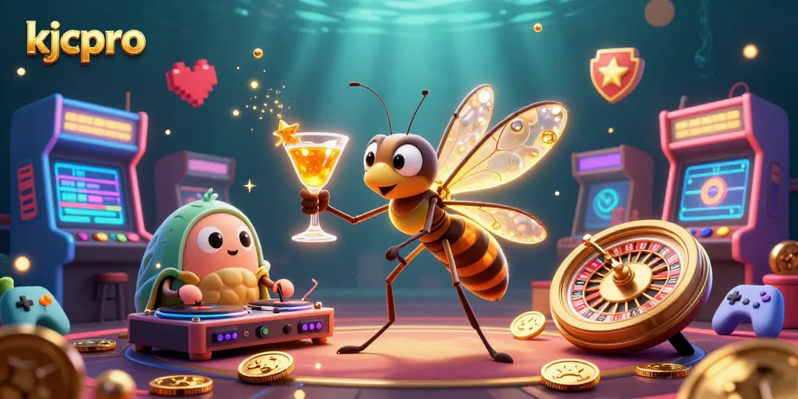 K JCPro brings excitement to gamblers with animated 3D illustration of a casino mascot cocktail party.
