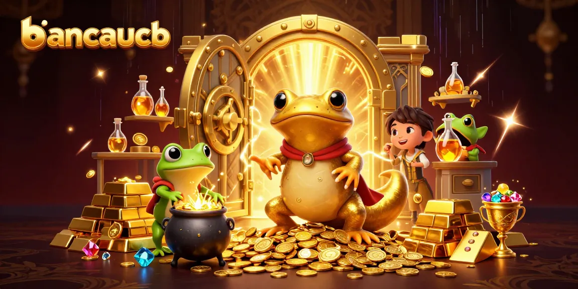 Bancaucb showcases a vibrant 3D scene of gold transformation in a gambling realm, depicting unique alchemy and adventure.