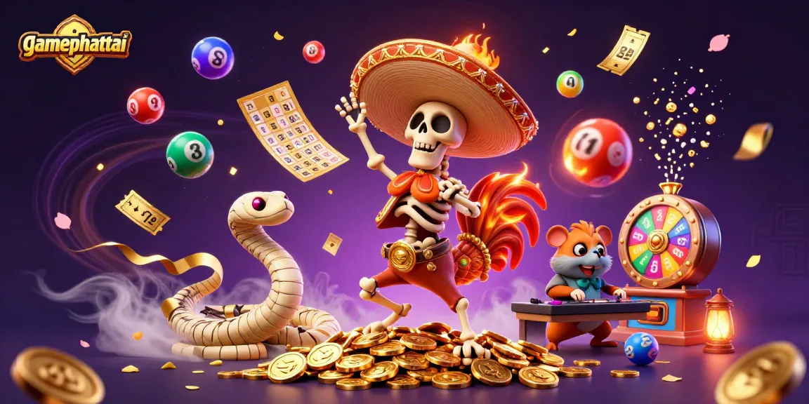 Engage in gamephattai with a vibrant 3D scene showcasing excitement and winning potential.