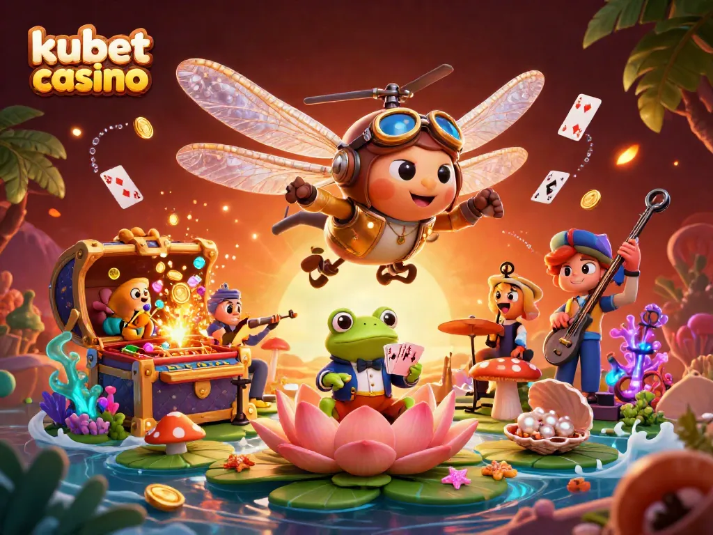 Experience the thrill of kubet casino with vibrant 3D gaming elements and characters in action.