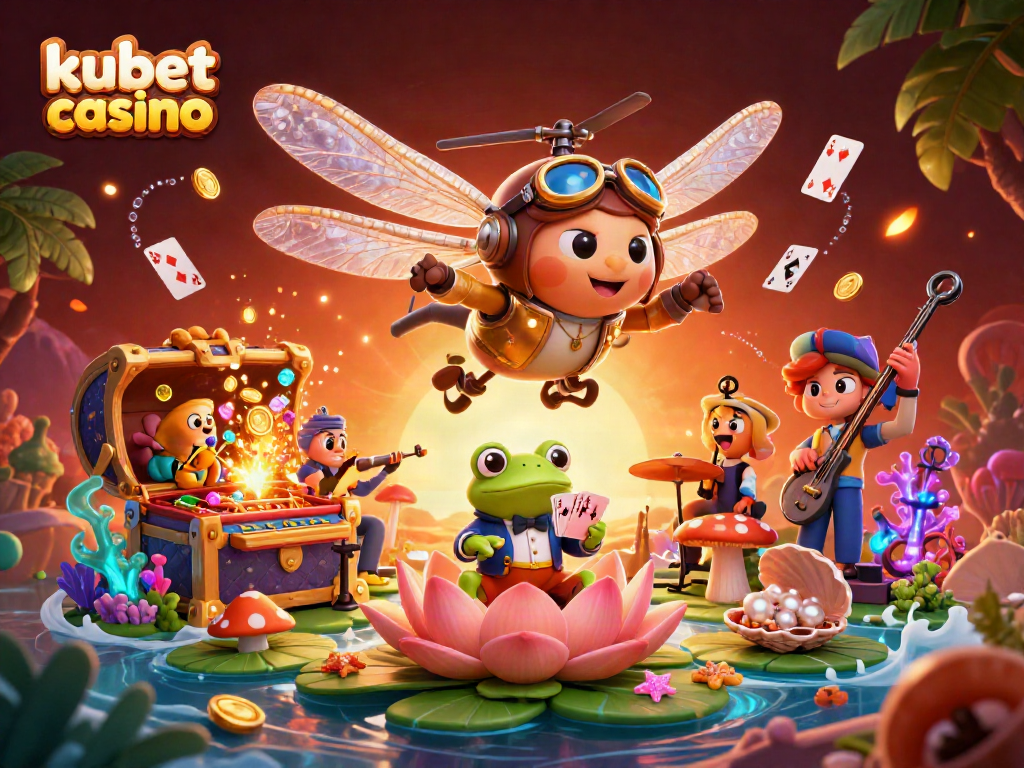Experience the thrill of kubet casino with vibrant 3D gaming elements and characters in action.