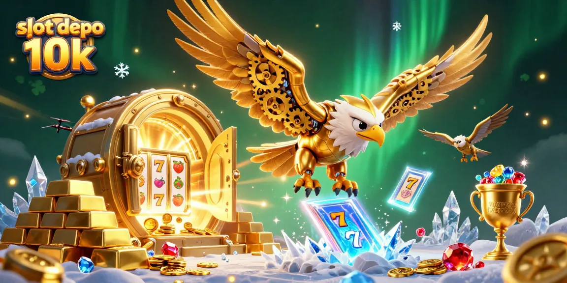 Menangkan taruhan di slot depo 10k dengan visual mengesankan dari slot dan harta karun emas menjulang.