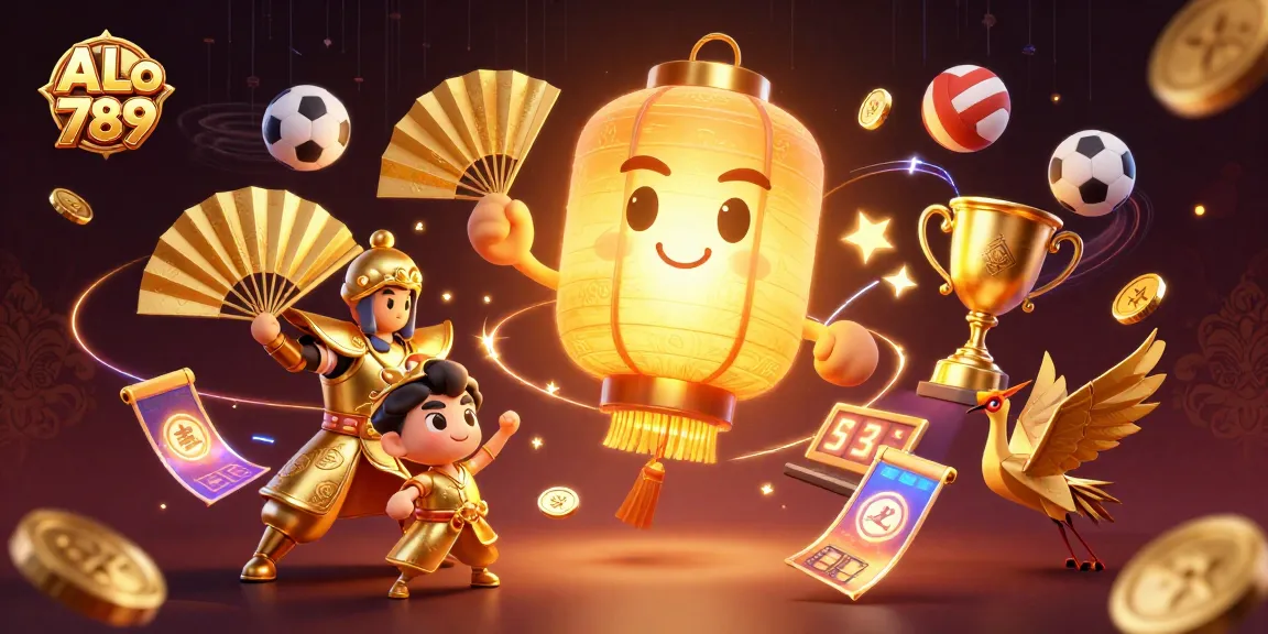 Engage in the vibrant world of ALo 789 with a dynamic casino scene filled with sports, luck, and vibrant characters.