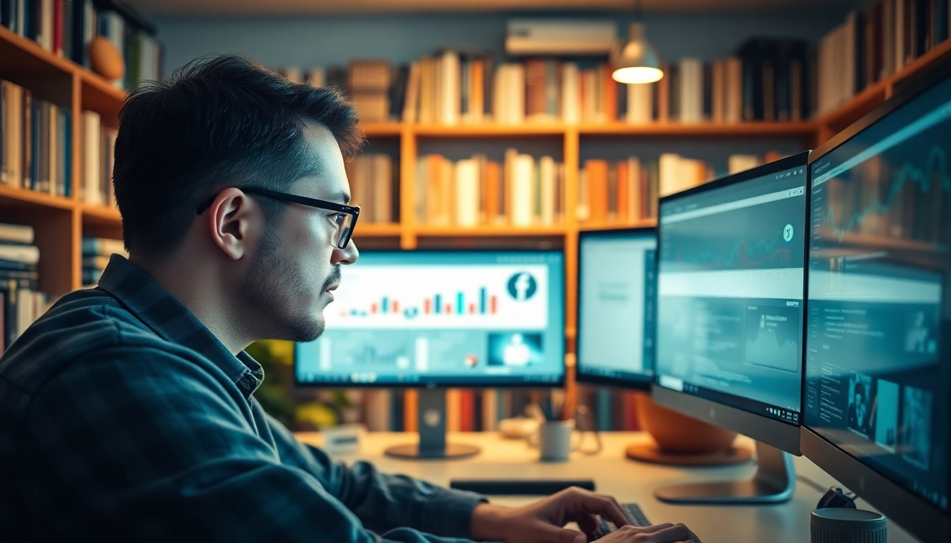 Uncovering internet history through analysis in a modern workspace with screens.