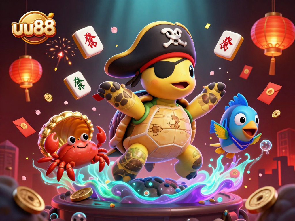 Engage with exciting uu88 gameplay featuring a vibrant 3D pirate scene filled with treasures.