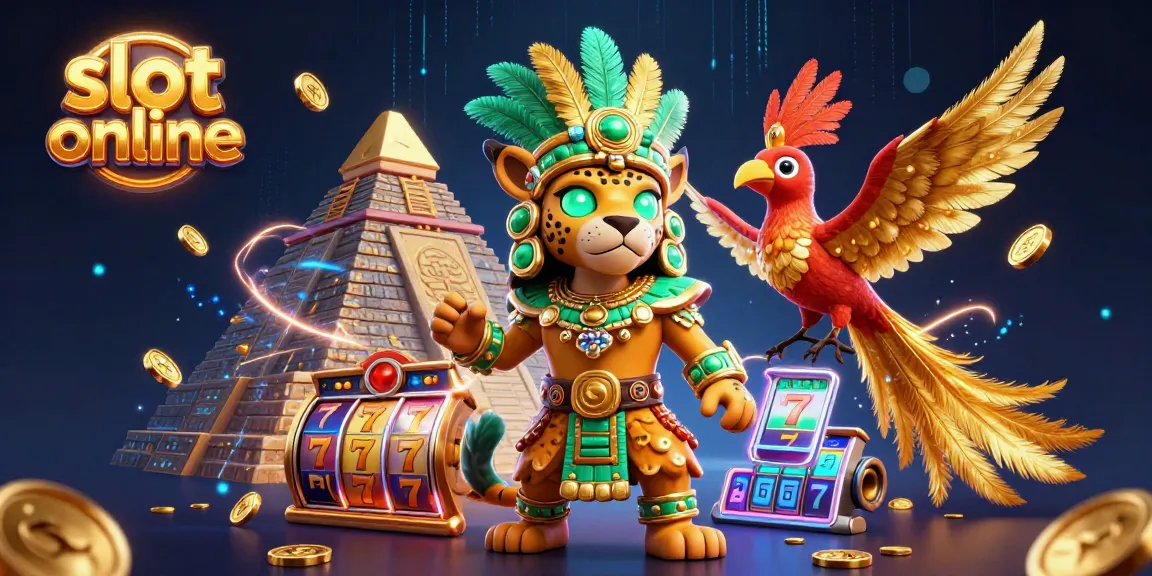 Experience thrilling gaming excitement with slot online action in a vibrant 3D casino scene.