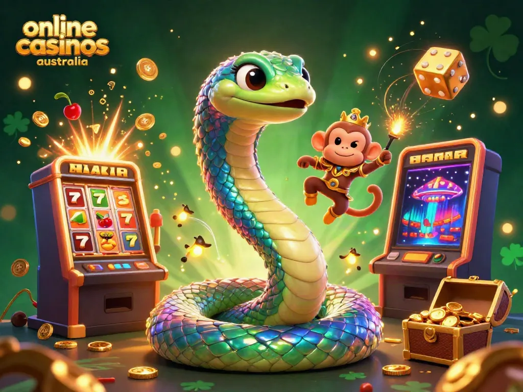 Experience vibrant action at online casinos Australia with colorful symbols and a magical atmosphere.