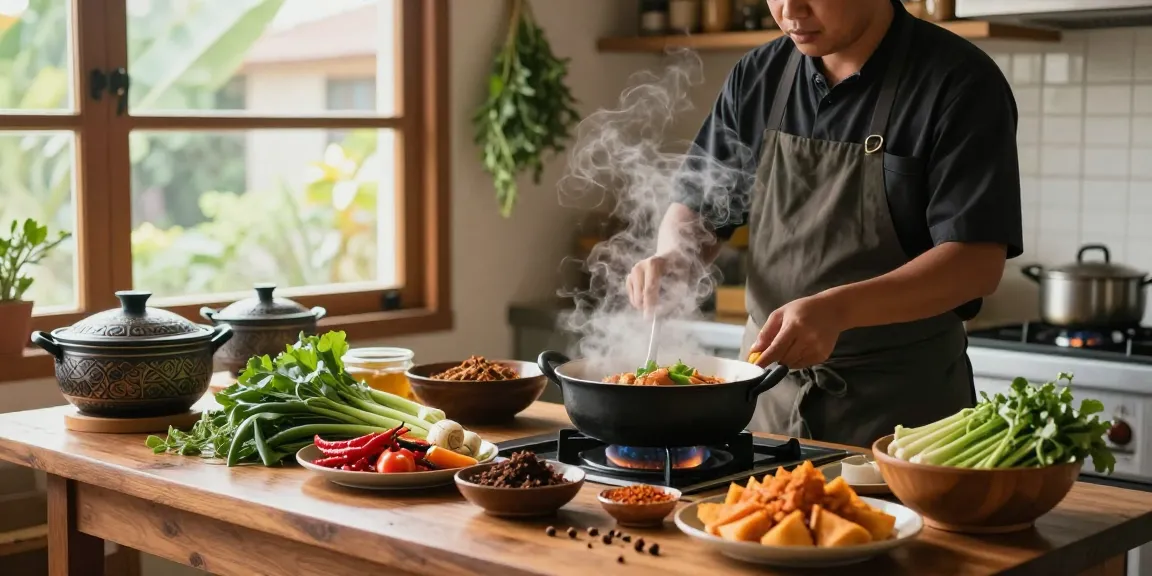 Memasak dengan situs epictoto dalam suasana dapur Indonesia yang hangat dan penuh bumbu