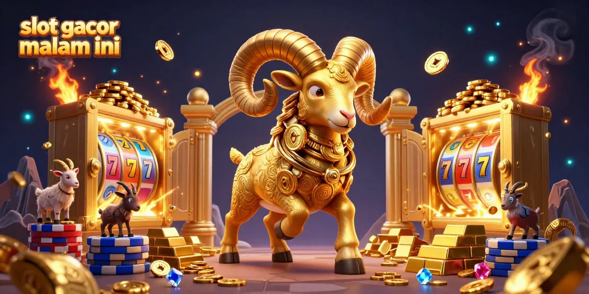 Raih kemenangan slot gacor malam ini dengan ram emas megah di tengah tumpukan harta berkilau.
