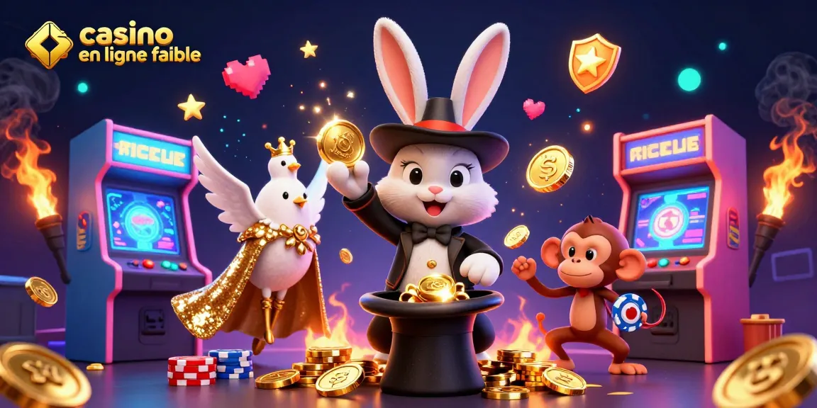 Jouez aux machines à sous avec un casino en ligne fiable, entouré de pièces dorées et de magie.