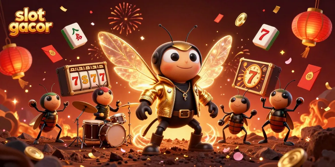 Experience winning moments in slot gacor, featuring vibrant characters and casino symbols.