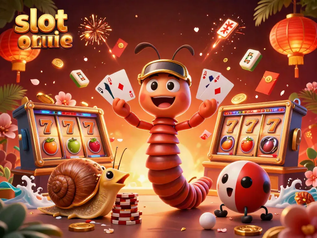 Engage with slot online at a vibrant casino scene featuring cartoon characters and dynamic game elements.
