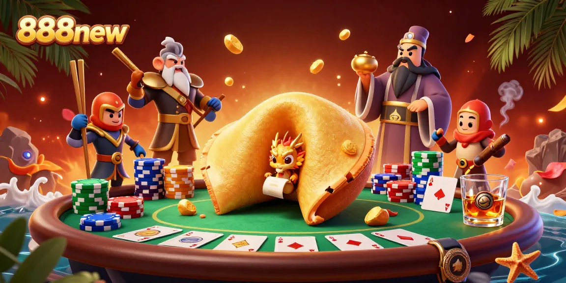 Experience the 888new excitement with a dragon fortune telling amidst casino action.