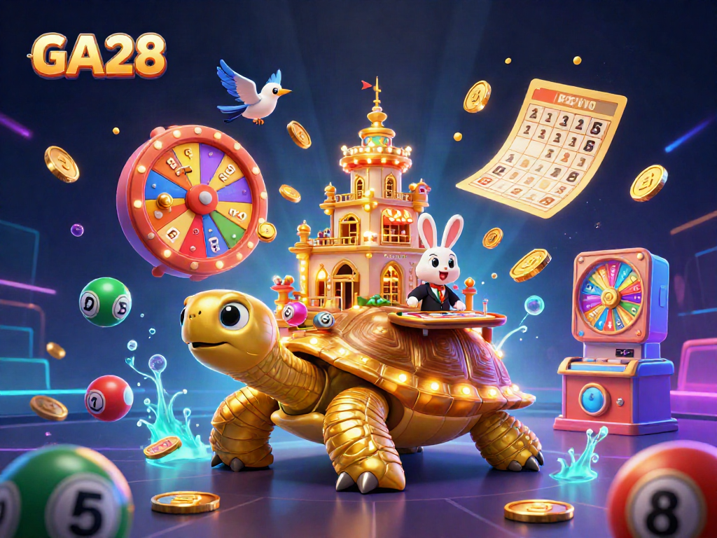 Experience thrilling games at GA28, where golden tortoises and dazzling prizes await players.