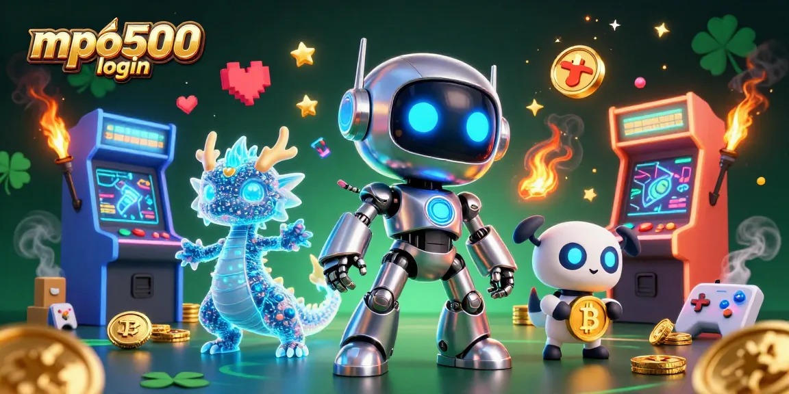 Engage in exciting gameplay with mpo500 login amidst vibrant casino elements featuring a stunning 3D illustration.