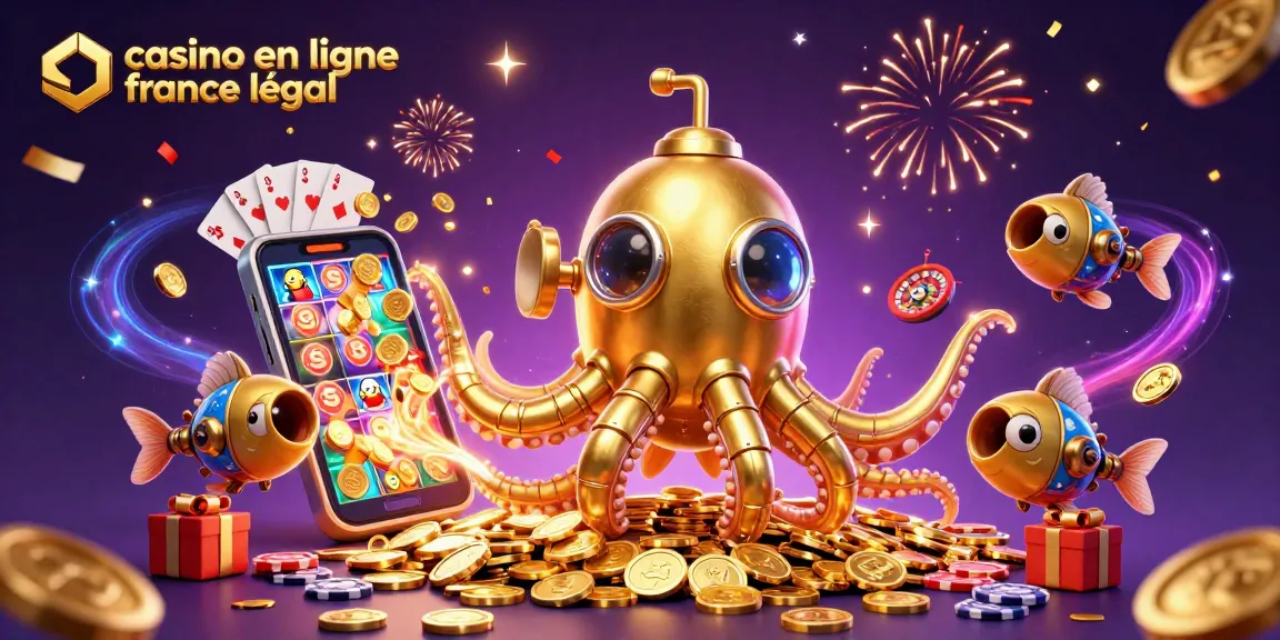Jouer au casino en ligne légal en France avec une ambiance festive et des jeux colorés.