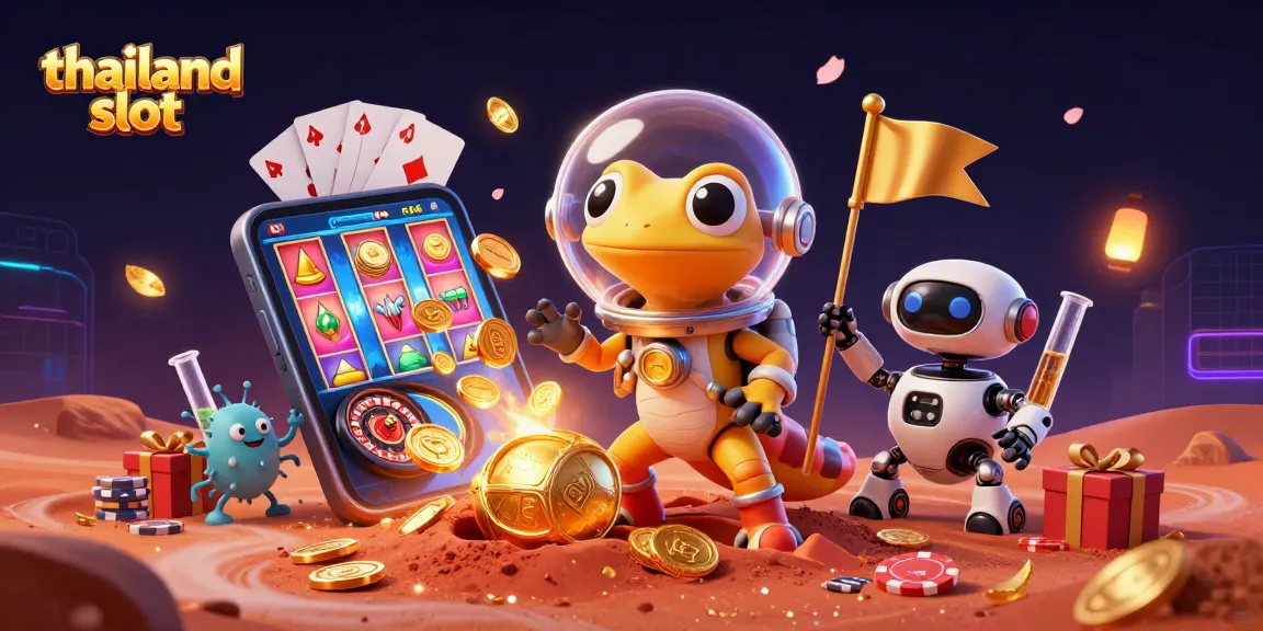 Experience thrilling gameplay with thailand slot in vibrant 3D casino scene full of excitement and winning chances.