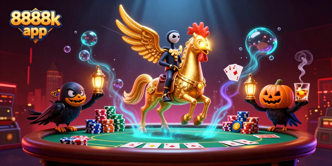 Experience high-stakes action with the 8888k app in this vibrant casino scene.