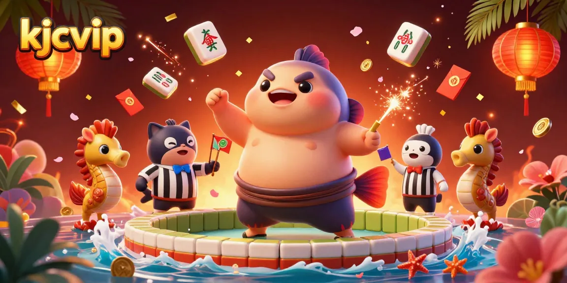 Experience thrilling game moments with kjcvip's vibrant 3D casino illustration featuring a lively underwater scene.
